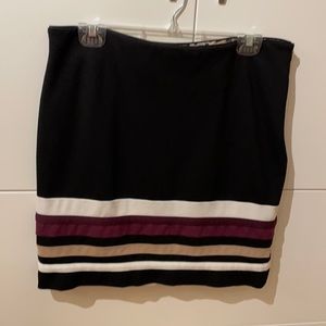 WHBM Mini skirt with purple and tan stripes